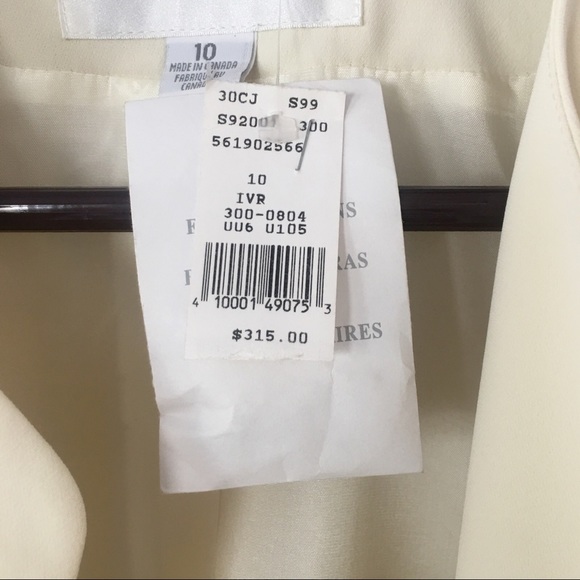 NWT 1980s Vintage Jones New York Cream Blazer - Picture 8 of 12